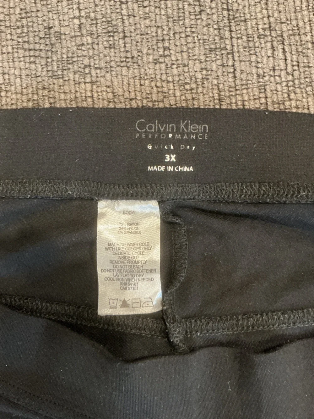 Women’s Calvin Klein Black Straight-Leg Stretch Pants